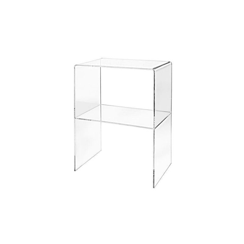 Wholesale Custom Modern Clear Acrylic Furniture Coffee Table 2 Tier Small for Living Room