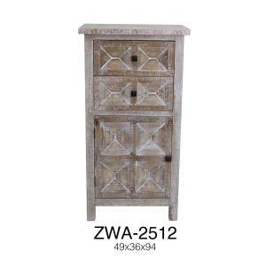 Yiya Concavo-Convex Tall Side Table with Two Drawer