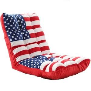 Modern Simple Foldable Fabric Lazy Sofa 18 Grid American Flag Style for Home Furniture