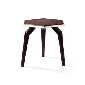 Trendy Hexagon Wooden Corner Table for Modern Living Room (YA965C)