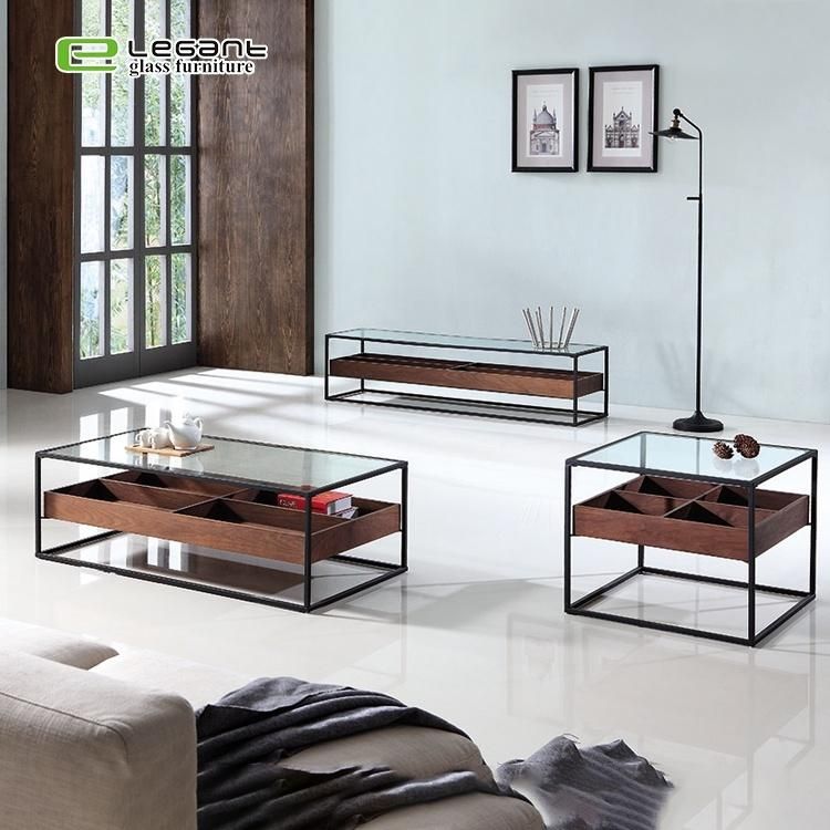 High Gloss White MDF Tea Table with Stainless Steel Frame