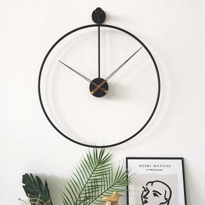 Nordic Minimalist Metal Wall Clock for Living Room Home Wall Decor Creative Clock for Dining Room Bedroom