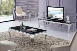 Modern Living Room Black High Gloss Glass Coffee Table