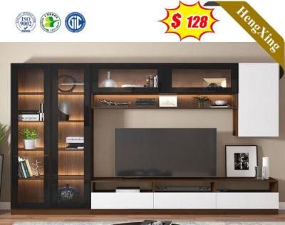 Wood Board Varnish TV Stand Furniture Living Room Coffee Table Set