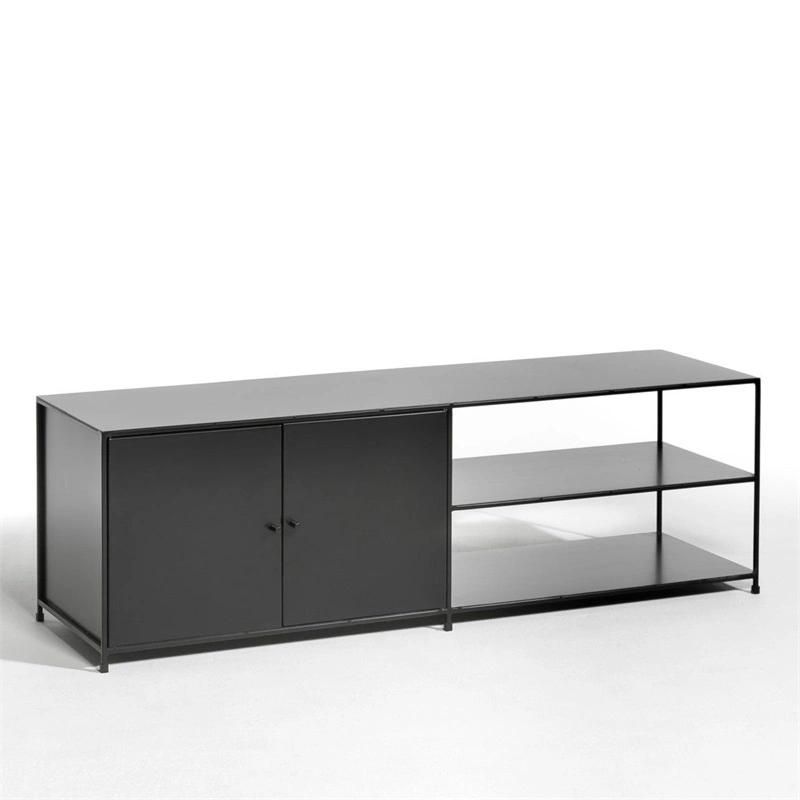 2021 Chinese Modern 3 Layers Black Modern Wood TV Stand