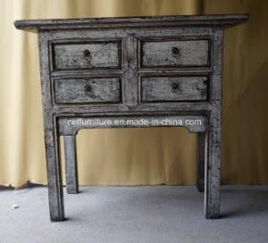 Chinese Country Old Art Antique Rustic End Table Side Table