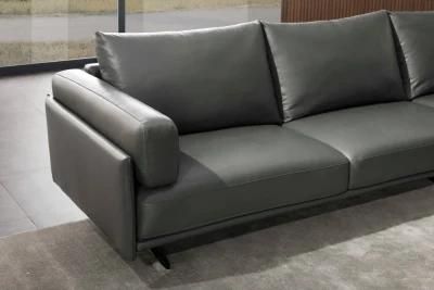 Fashion Leisure Chair Home Furniture Italian Style Leather Sofa Set in Lving Room Furniture