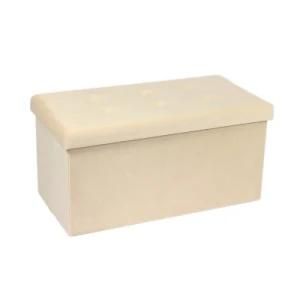 Knobby Home Furniture Bench Folding Storage Bench Ottoman Velvet Ottoman Bench