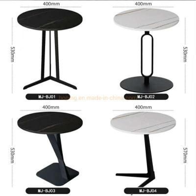 Modern Design Elegant MDF with Metal Legs Coffee Shop Table Deluxe Living Room End Table with Wood Top