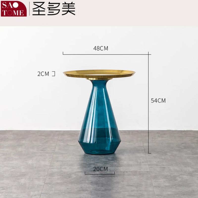 Modern Popular Living Room Furniture Hand Blown Glass High and Low Tea Table