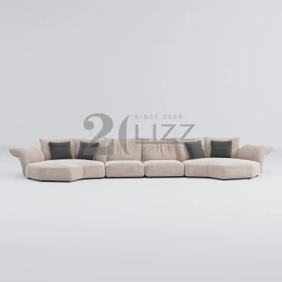 Chinese Factory Wholesale Modern Living Room Furniture U Shape Modular Fabric Sofa Set