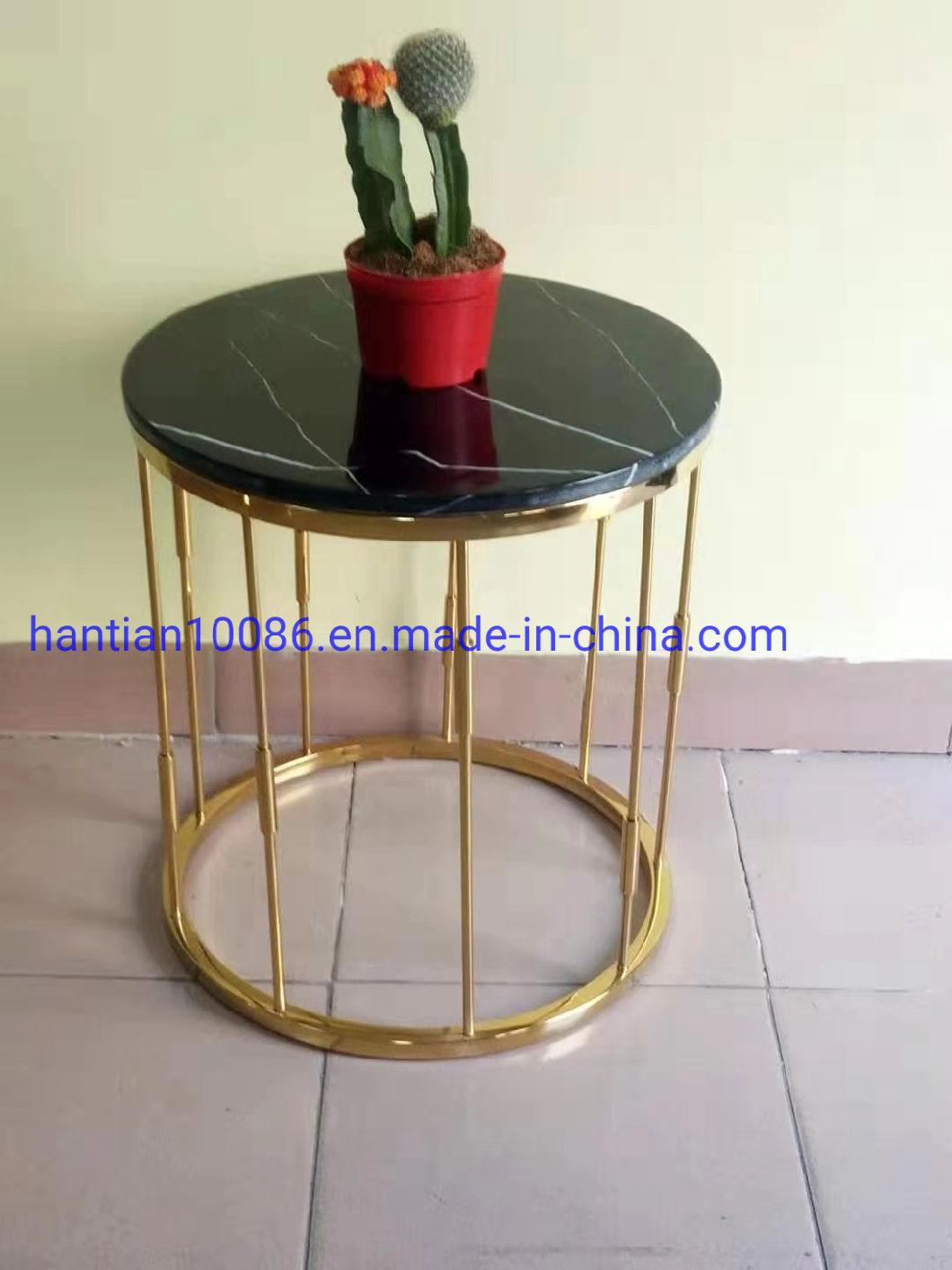 Home Dining Room Glass Coffee Table Chrome Decorative Circle Base Side Table