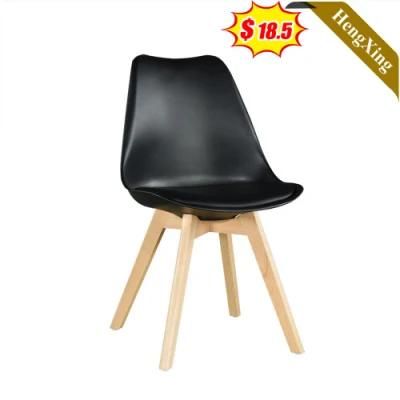Modern Restaurant High Back Casual Soft Coffee Tea Leisure PP Plastic Chairs with Beech Legs