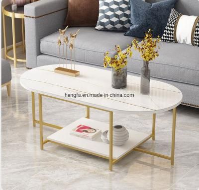 Modern Luxury Reception Room Office Square Iron Coffee Table