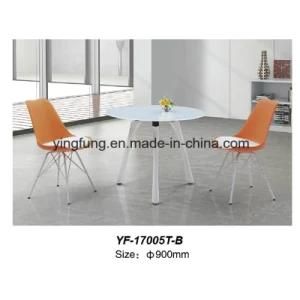 Simple Style Modern Tempered Glass Office Coffee Table (YF-T17005)
