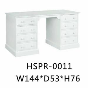 White Painting Double PED Dressing Table