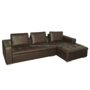 Modern Living Room Leather Corner Sofa (WD-6479)