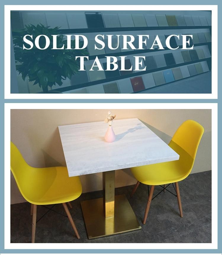 Modern Solid Surface Acrylic Kfc Restaurant Dining Room Table