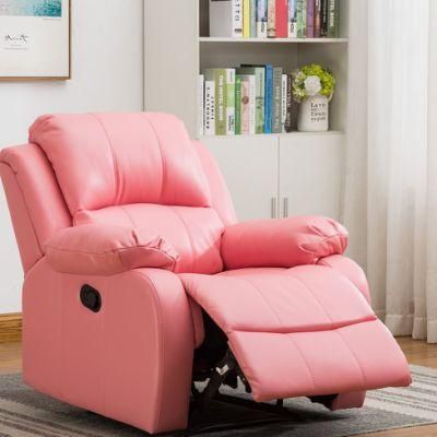Pink Warm Color Office Chair Office Chair Home Furniture Manual Recliner Sofa with Elegant Needle Stitch for Living Room Sofa Furniture
