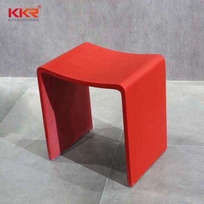 Luxury Red Matte Artificial Stone Bathroom Shower Stools