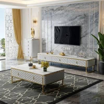 Foshan Modern Design Home Furniture Stainless Steel Leg TV Cabinet TV Stands