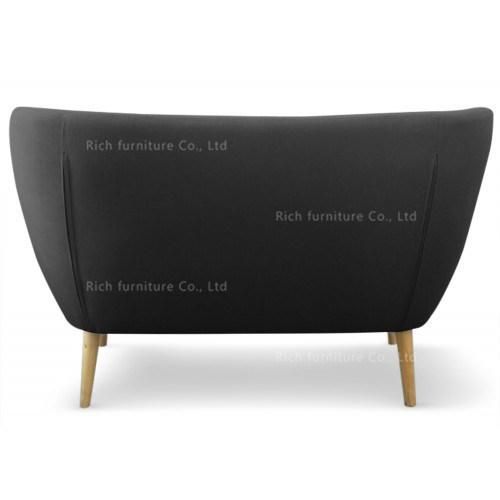 Loveseat Black Wooden Couch Sofa Office Furniture Couch