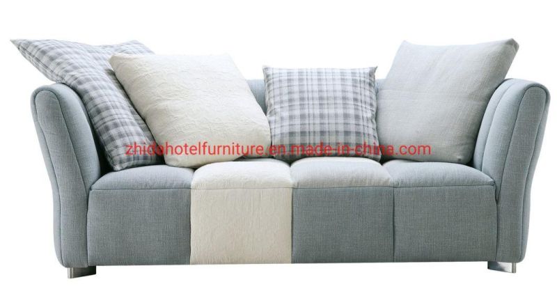 Cheap White Fabric Sofa Living Room Corner Sofa Set for Hotel Villa Bedroom