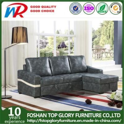 Modern Corner Lounge Home Living Room Folding Leather Sofa