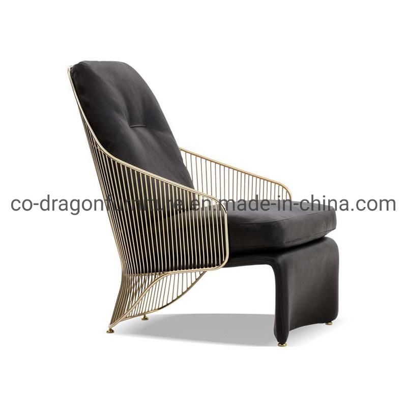 Luxury Stainless Steel Vetvel Living Room Furniture Leisure Sofa Chair