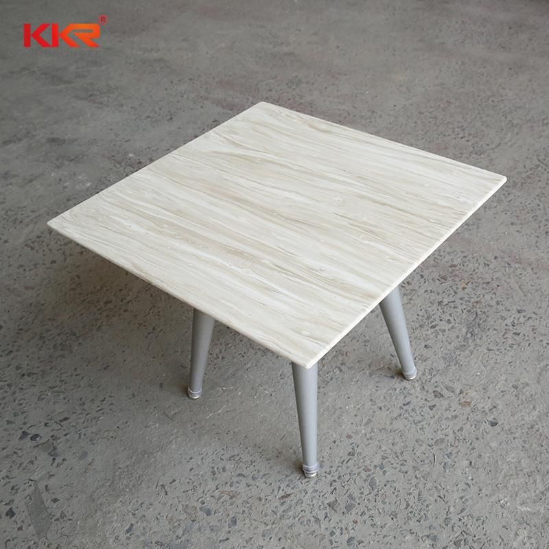 Luxury Matt Square Four People Artificial Stone Coffee Table