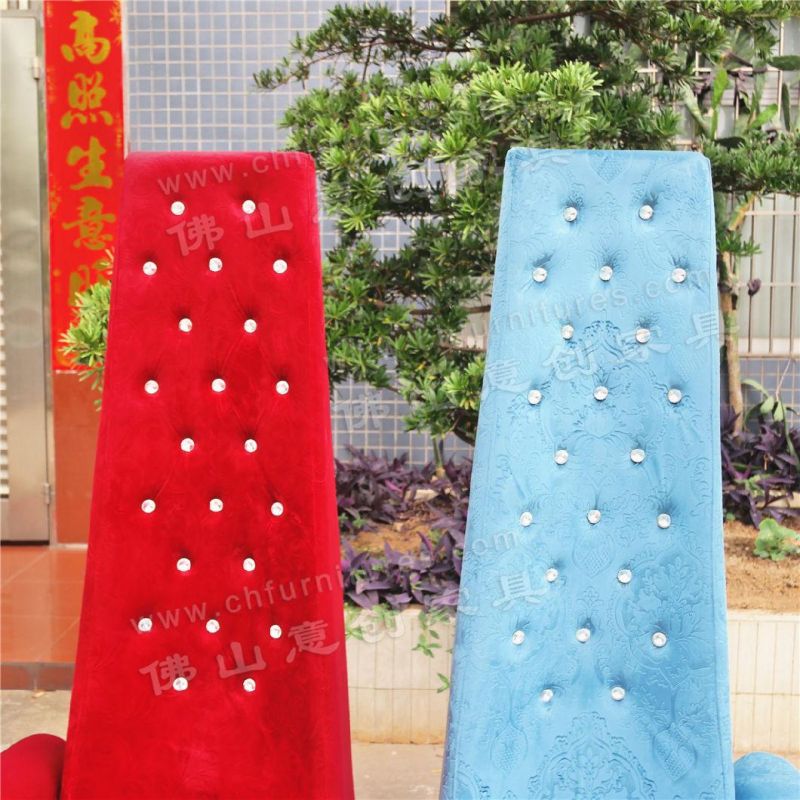 Hyc-K006 Luxury High-Back Couple Wedding Chair with Diamonds for Wedding Living Room