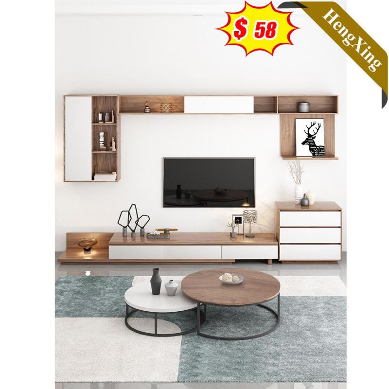 Luxury Modern Style TV Unit Living Room Set Remote Control Electric Fireplace TV Stand and Coffee Table