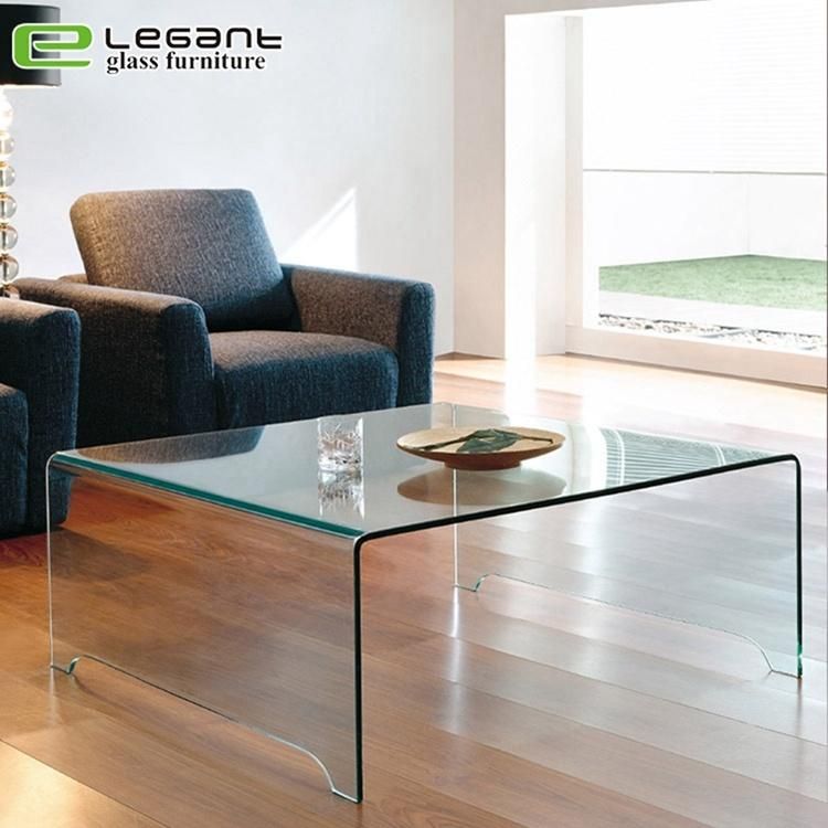 New Fashion Glass Coffee Table with S Curve