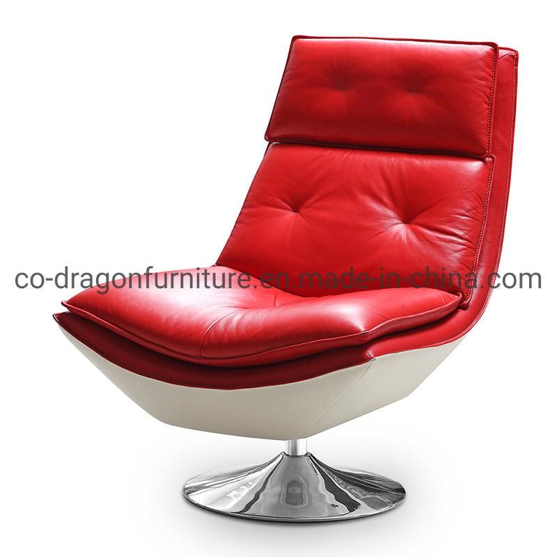 Modern Sofa Lounge Chair with Metal Legs Leather Home Furniture