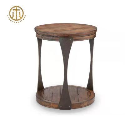 Solid Wood Round Living Room Multifunctional Coffee Table