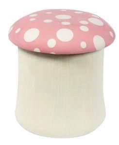 Knobby Mushroom Shape Kid Storage Ottoman Stool with Removable Lid