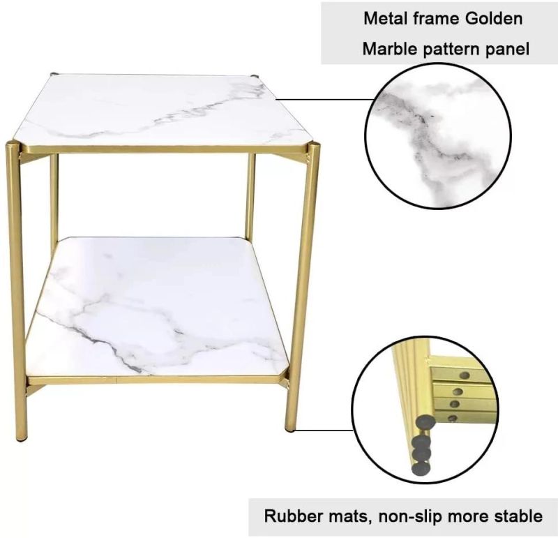 Modern Coffee Side Table Home Office Leisure Small Square Table White