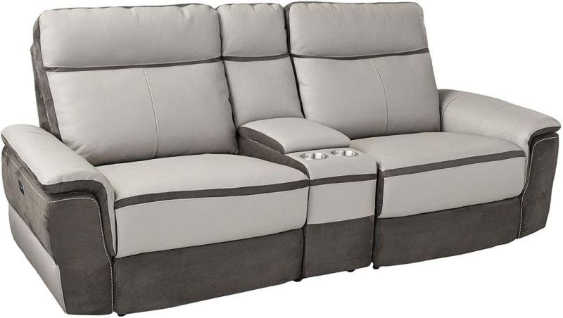 Jky Furniture Modern Design Leather Power Recliner Sofa Set with Massage and Heating Functions
