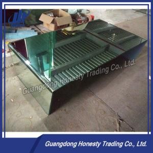Od013m Top Quality Mirror Finish Rectangle Tempered Glass Table