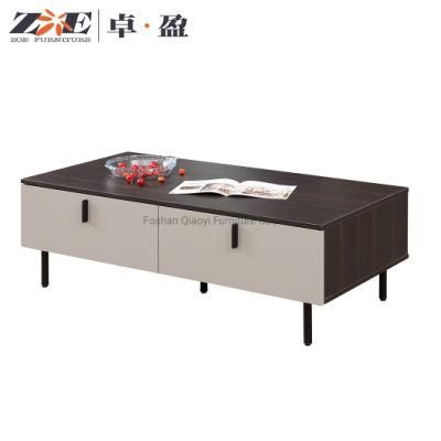 Living Room Furniture Manufacturer MDF Coffee Table Luxury Tea Table with 2 Drawers