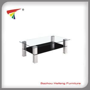 Aluminum Tube Hot Sale Glass Coffee Table (CT081)