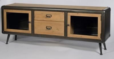 Supplying Vintage Living Room Furniture for TV Stand Made of Wood and Metal