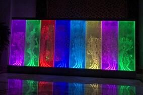 Floor Standing Music Dancing Water Bubble Wall with RGB Colors LED Light for Home&Bar Decoration