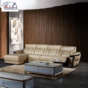 Modern L Shape Leisure Living Room Leather Recliner Sofa