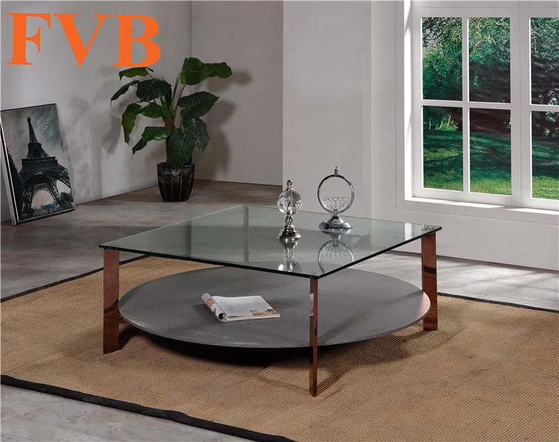 Classical Metal Coffee Table with Antique Bronze Finish Color
