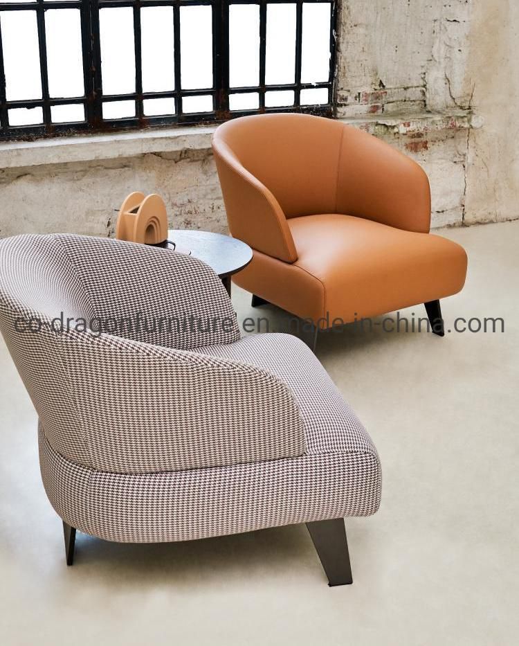 Living Room Furniture Leather Leisure Simple Sofa Chair with Arm