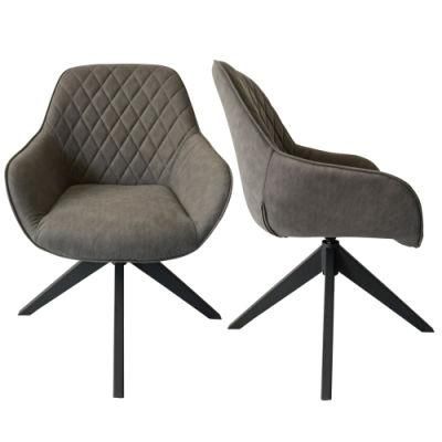 Cheap Leisure Accent Chair Swivel Armrest with Metal There Legs