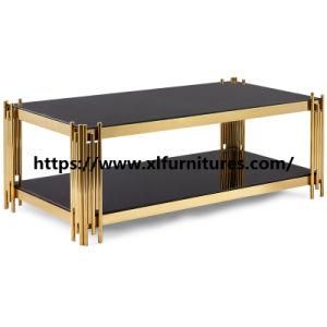 Hot Selling Gold Metal Marble Coffee Table