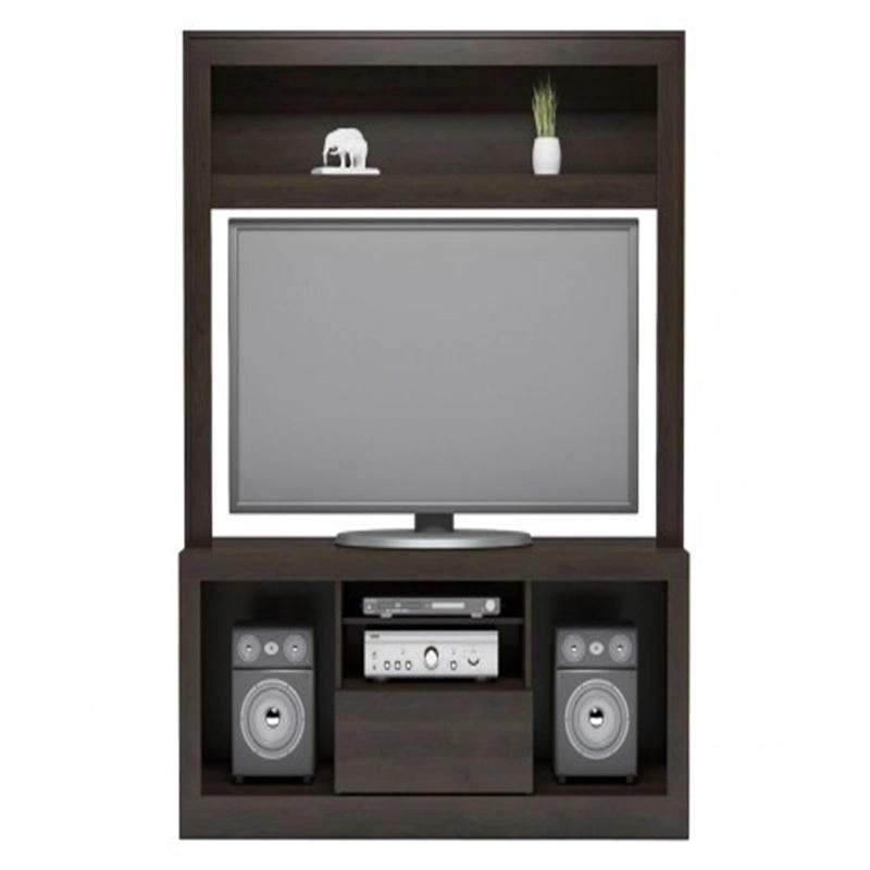 Direct Sale Custom Made Dark Brown Wood TV Stand/Cabinet