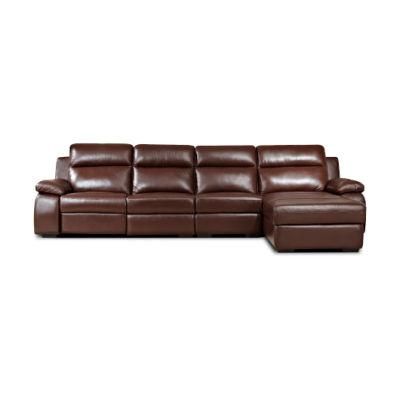 Modern Premium Home Furniture Living Room Leather Chaise Sofa
